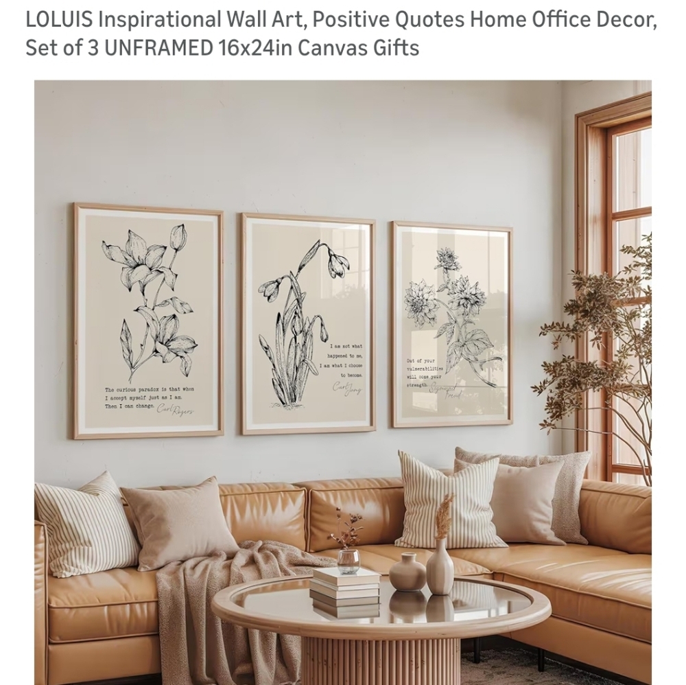 Set of Three Botanical Art Prints